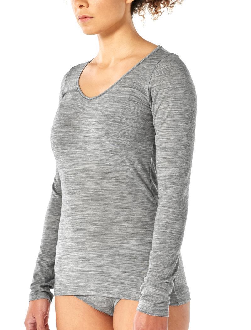 Merino 150 Siren LS Sweetheart - Womens - metro heather 1