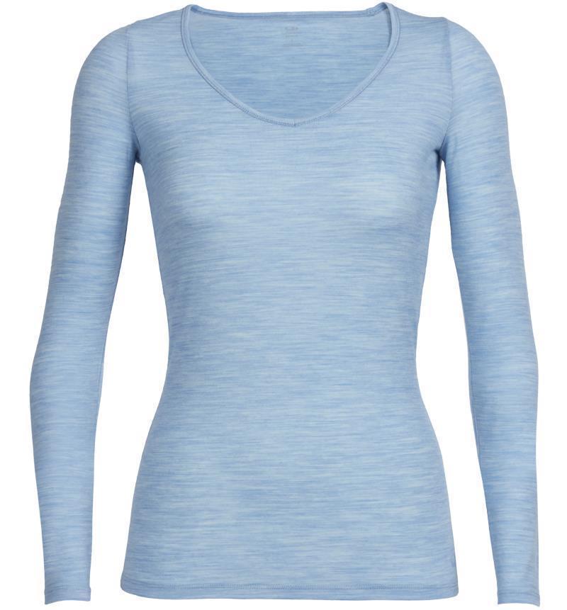 Merino 150 Siren LS Sweetheart - Womens - mist blue heather 1
