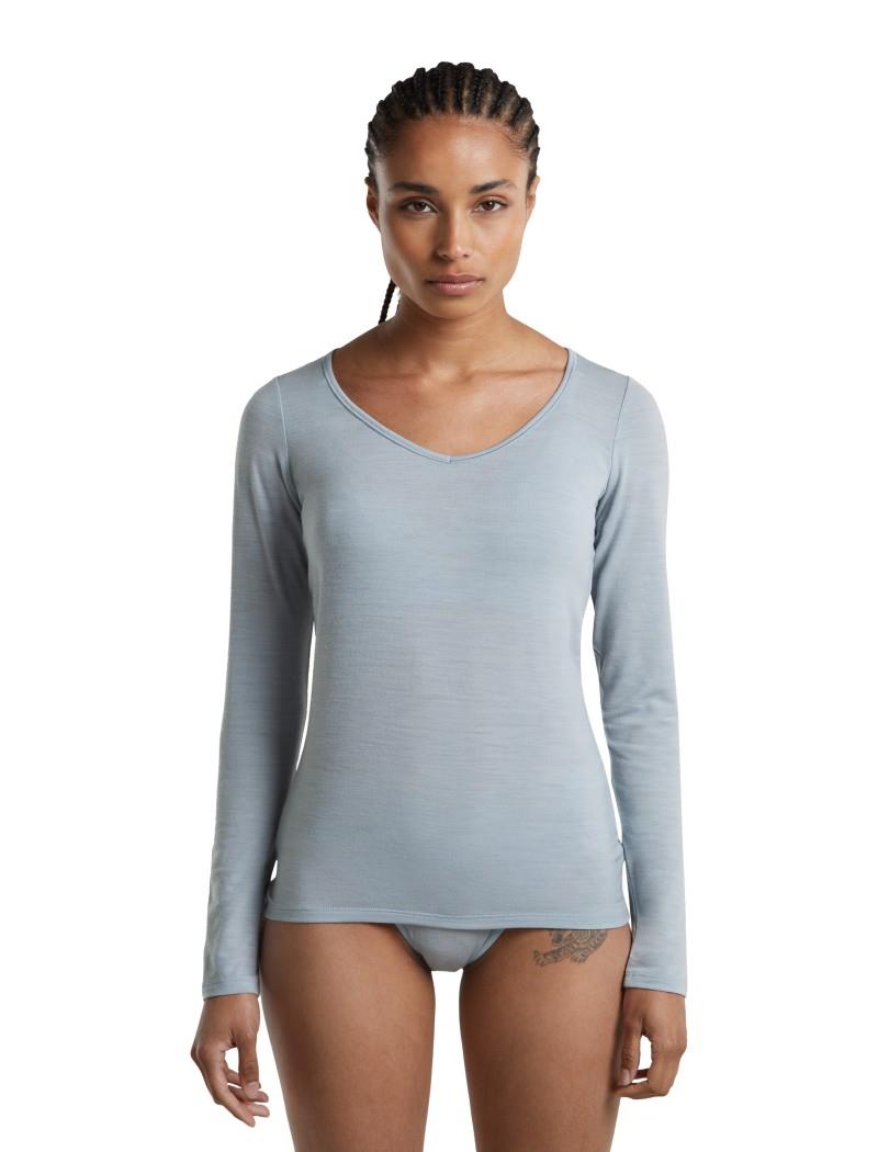 Merino 150 Siren LS Sweetheart - Womens - zinc blue 1