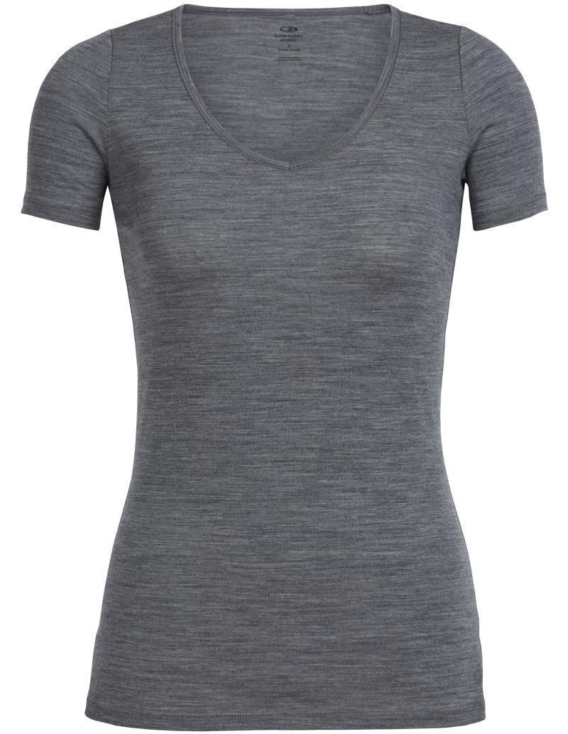 Merino 150 Siren SS Sweetheart - Womens - Gritstone Heather 1