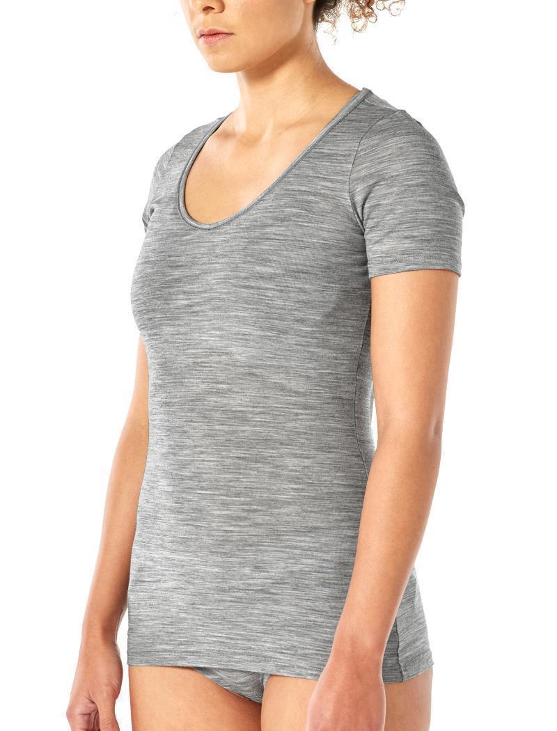 Merino 150 Siren SS Sweetheart - Womens - Metro Heather 5