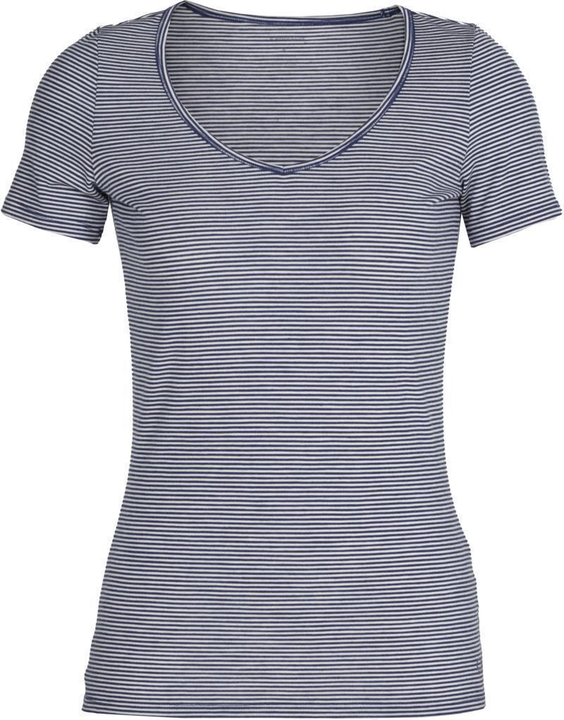 Merino 150 Siren SS Sweetheart - Womens - Royal Navy / Snow - Stripe 1
