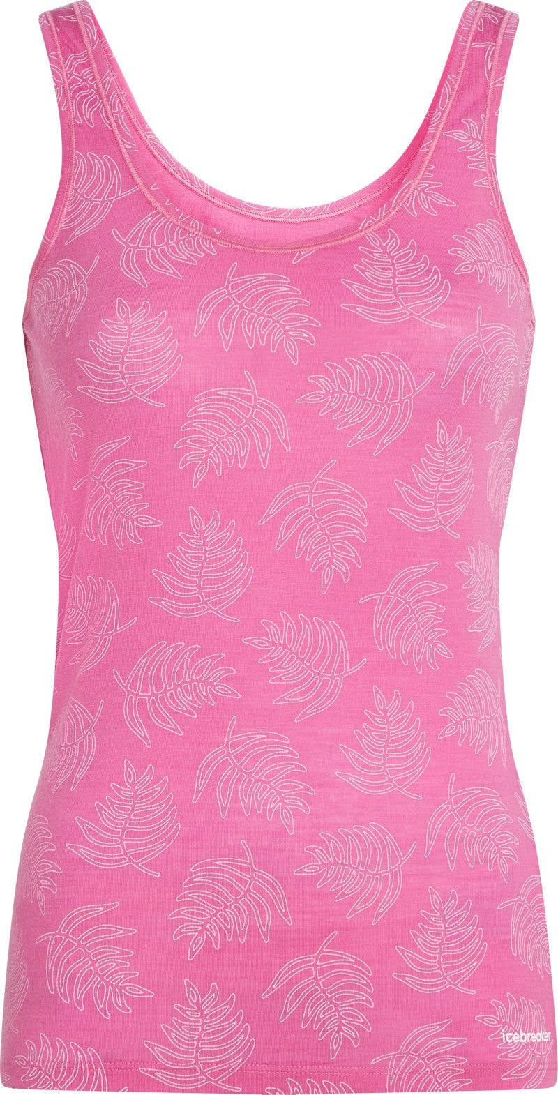 Merino 150 Siren Tank Fresh Ferns AOP - Womens - pop / snow / aop 1