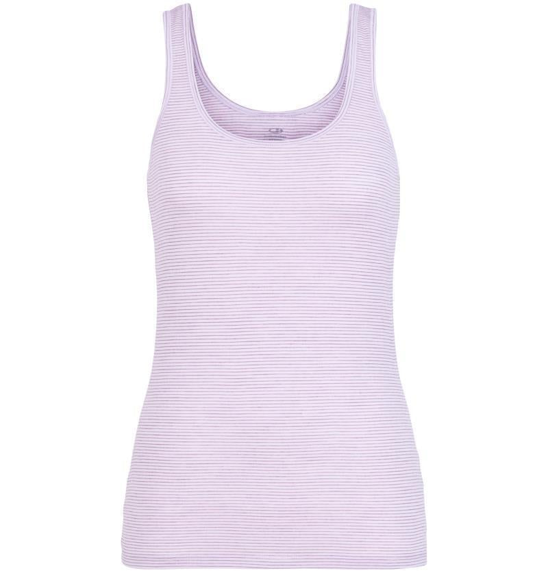 Merino 150 Siren Tank - Womens - blush heather - stripe 1