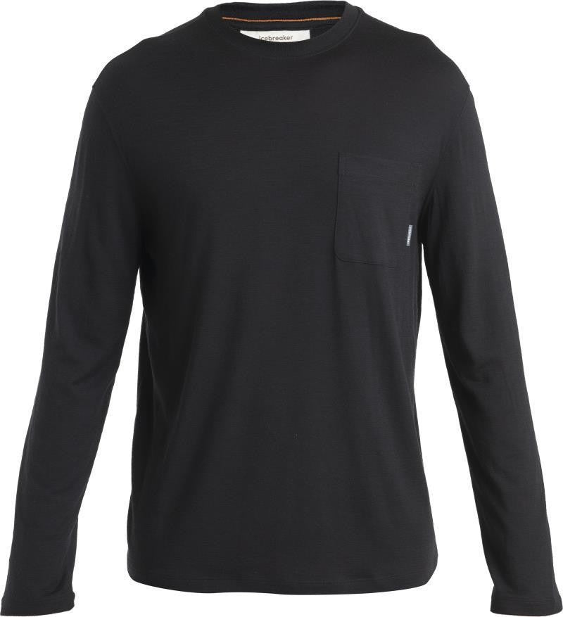 Merino 150 Tech Lite III LS Relaxed Pocket Tee - Mens - black 1