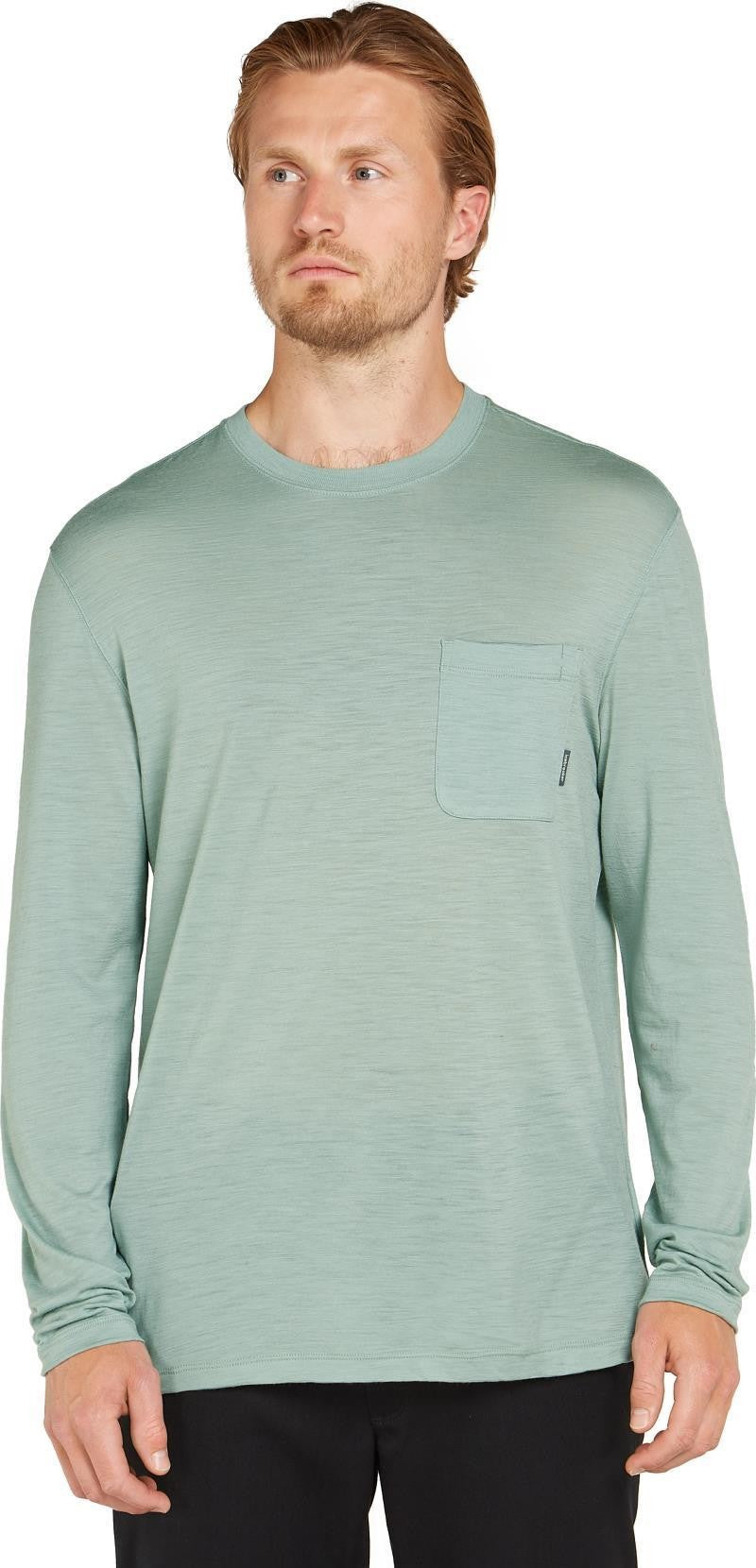 Merino 150 Tech Lite III LS Relaxed Pocket Tee - Mens - moss 1