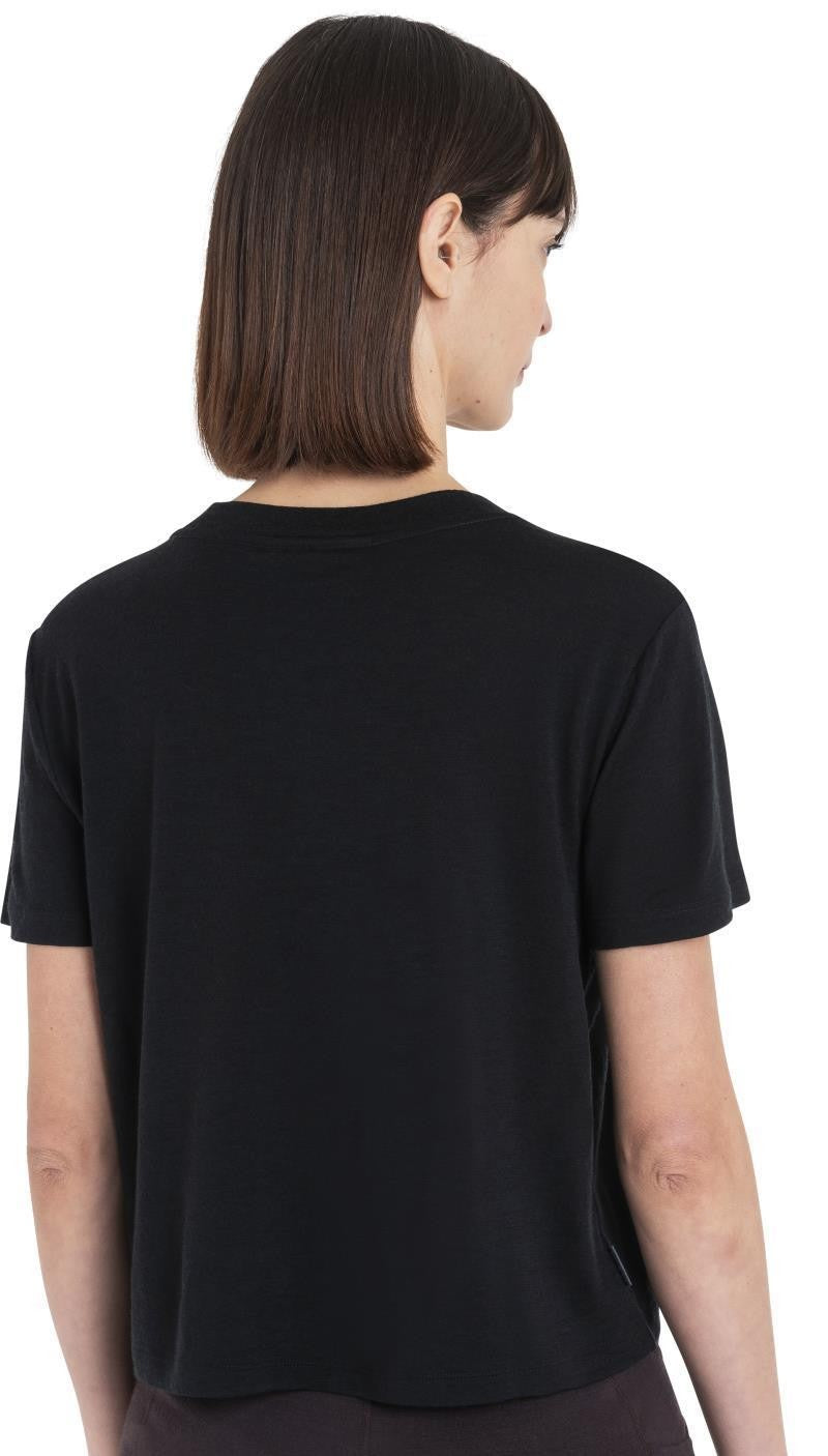 Merino 150 Tech Lite III SS Crop Tee - Womens - black 1