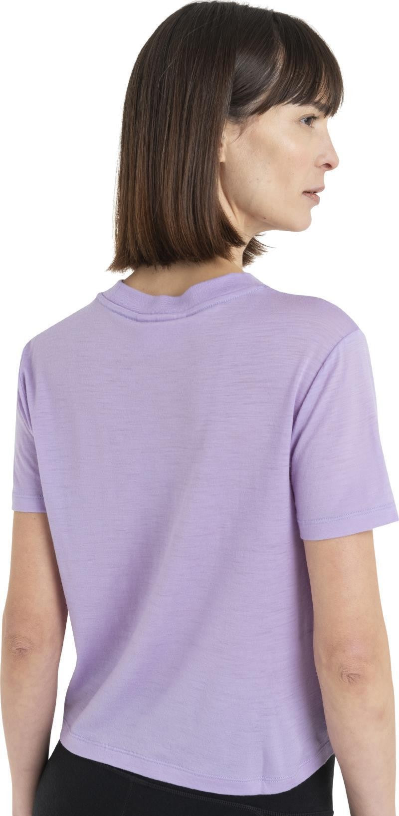 Merino 150 Tech Lite III SS Crop Tee - Womens - purple gaze 1