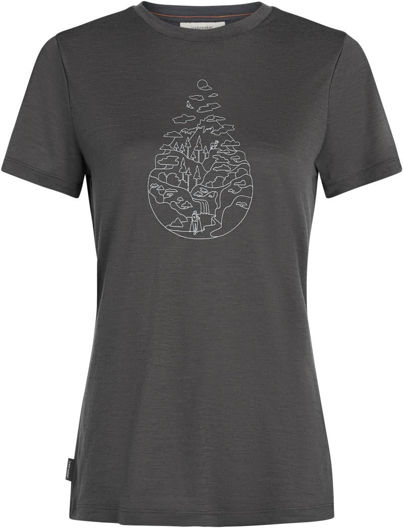 Merino 150 Tech Lite III SS Tee - Hike Path - Womens - obsidian 1