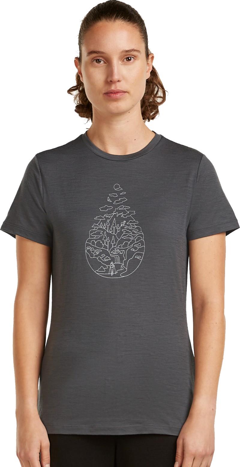 Merino 150 Tech Lite III SS Tee - Hike Path - Womens - obsidian 1
