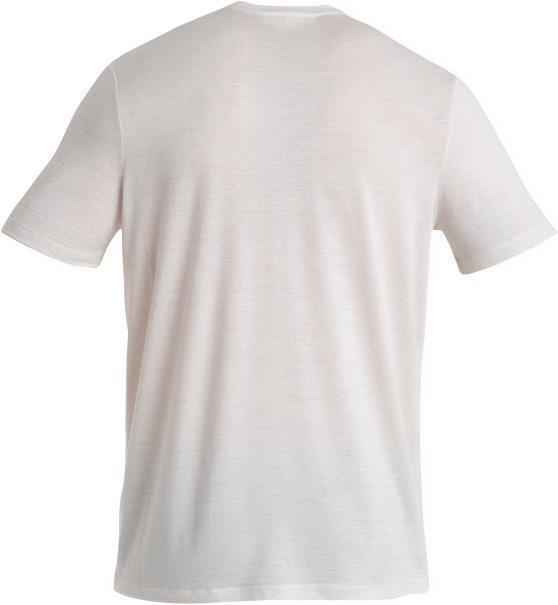 Merino 150 Tech Lite III SS Tee - Icebreaker Logo Reflections - Mens - Ecru Heather 2