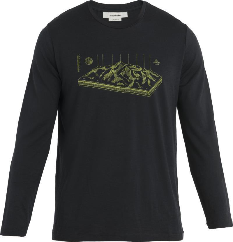 Merino 150 Tech Lite II LS Tee - Alps 3D - Mens - Black 1