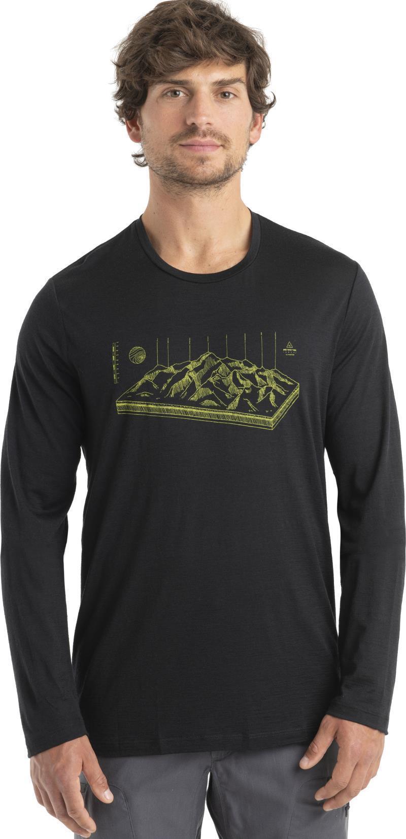 Merino 150 Tech Lite II LS Tee - Alps 3D - Mens - Black 3