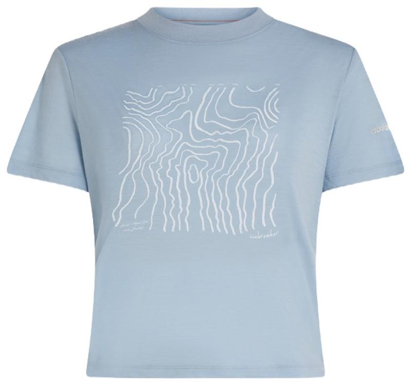 Merino 150 Tech Lite SS Crop Tee - Great Heights - Womens - zinc blue 1