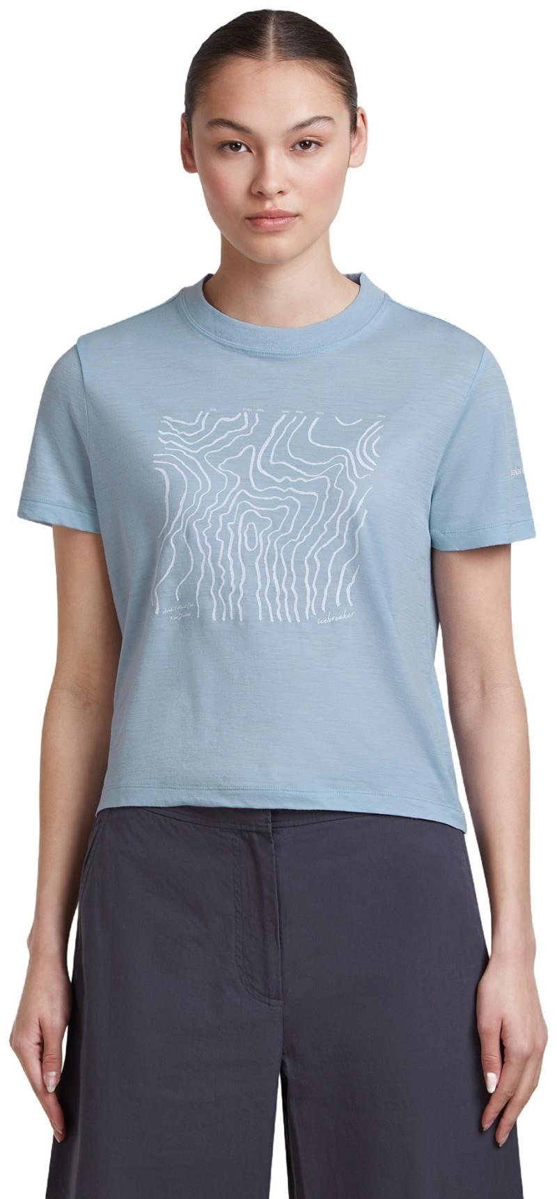 Merino 150 Tech Lite SS Crop Tee - Great Heights - Womens - zinc blue 1