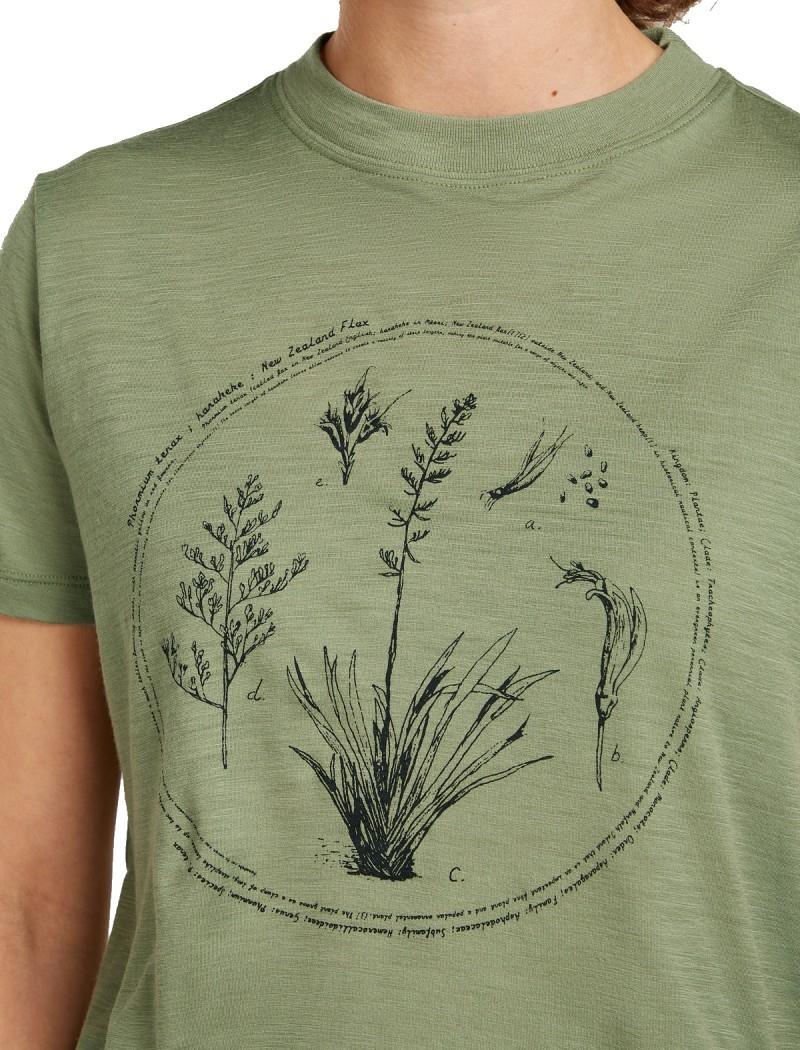 Merino 150 Tech Lite SS Crop Tee - Seed Story - Womens - lichen 1