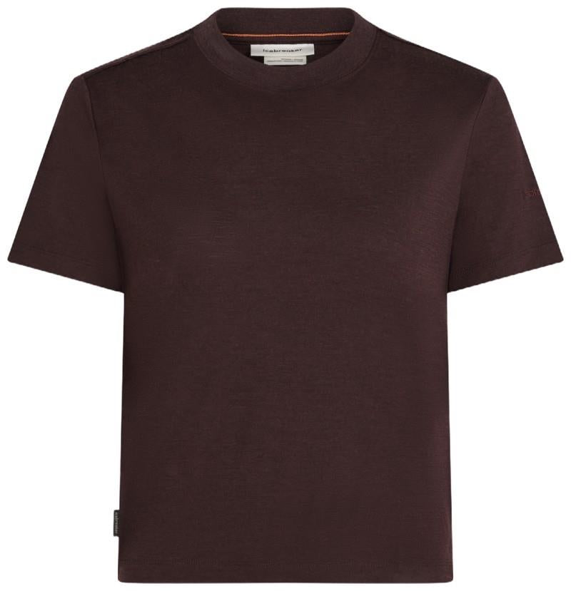 Merino 150 Tech Lite SS Crop Tee - Womens - bittersweet 1