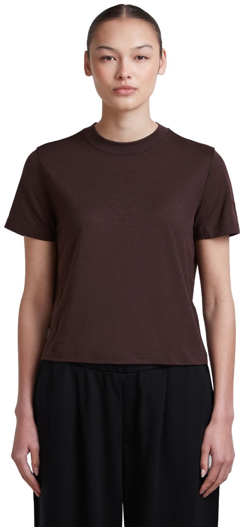 Merino 150 Tech Lite SS Crop Tee - Womens - bittersweet 1