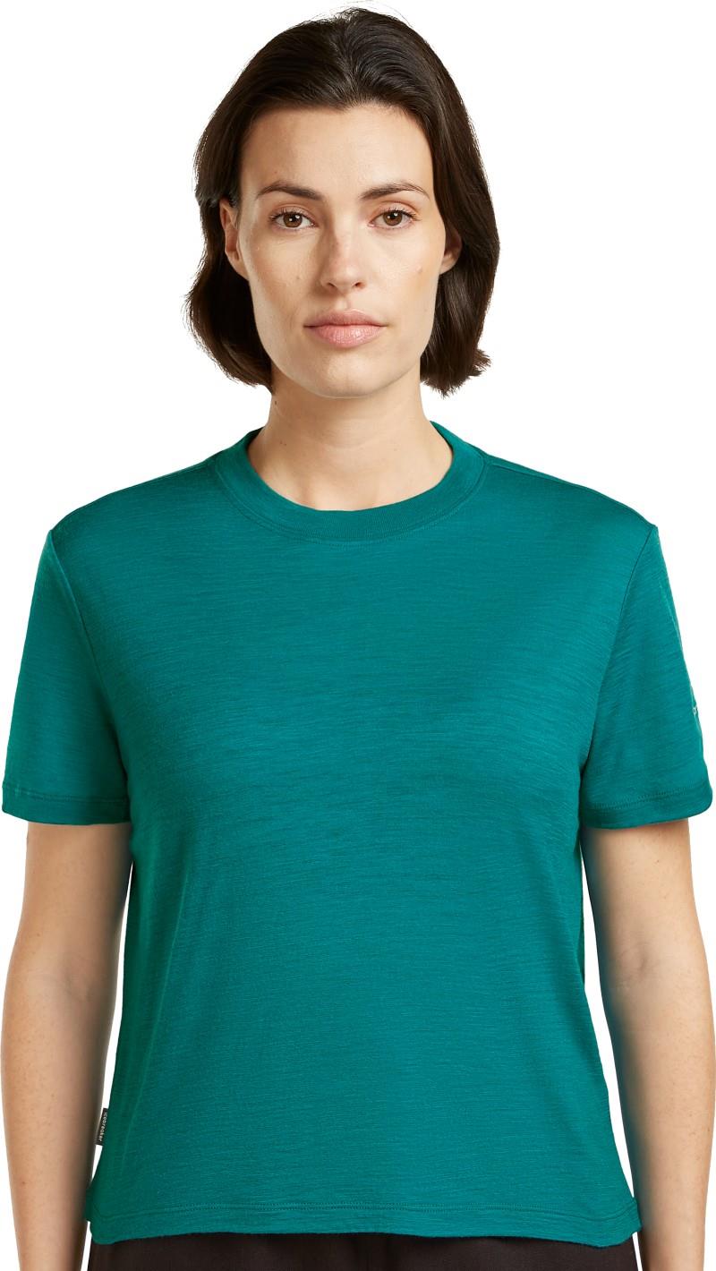 Merino 150 Tech Lite SS Crop Tee - Womens - tidal teal 1