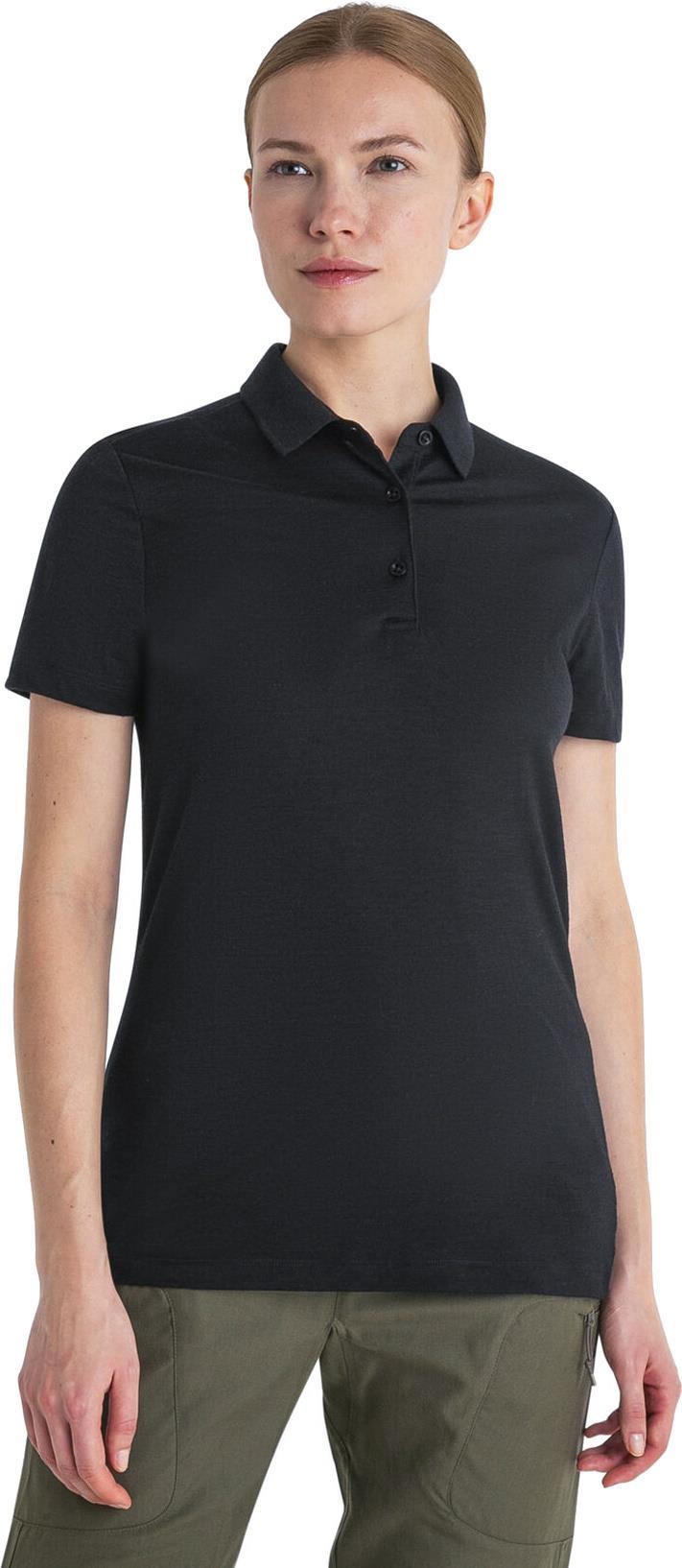 Merino 150 Tech Lite SS Polo - Womens - Black 1
