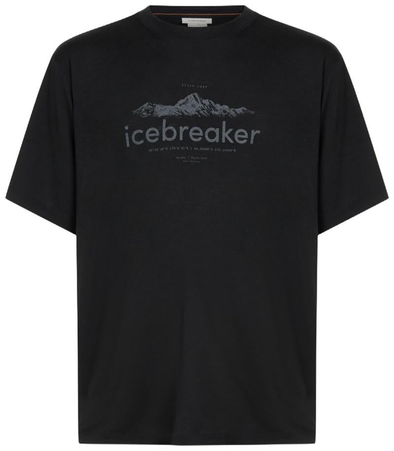 Merino 150 Tech Lite SS Relaxed Tee - Icebreaker Heritage - Mens - black 1