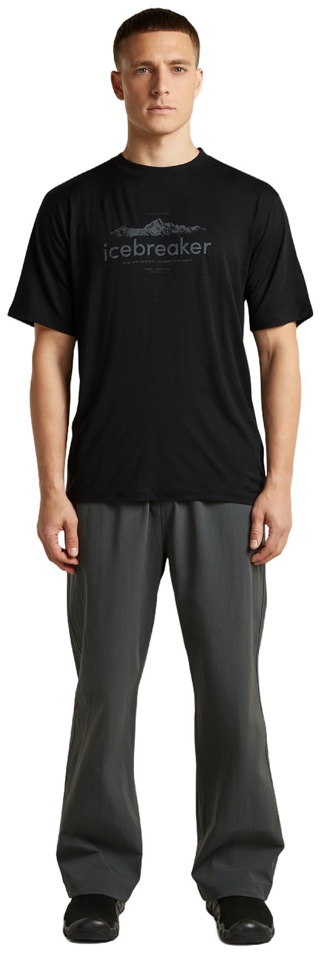 Merino 150 Tech Lite SS Relaxed Tee - Icebreaker Heritage - Mens - black 1