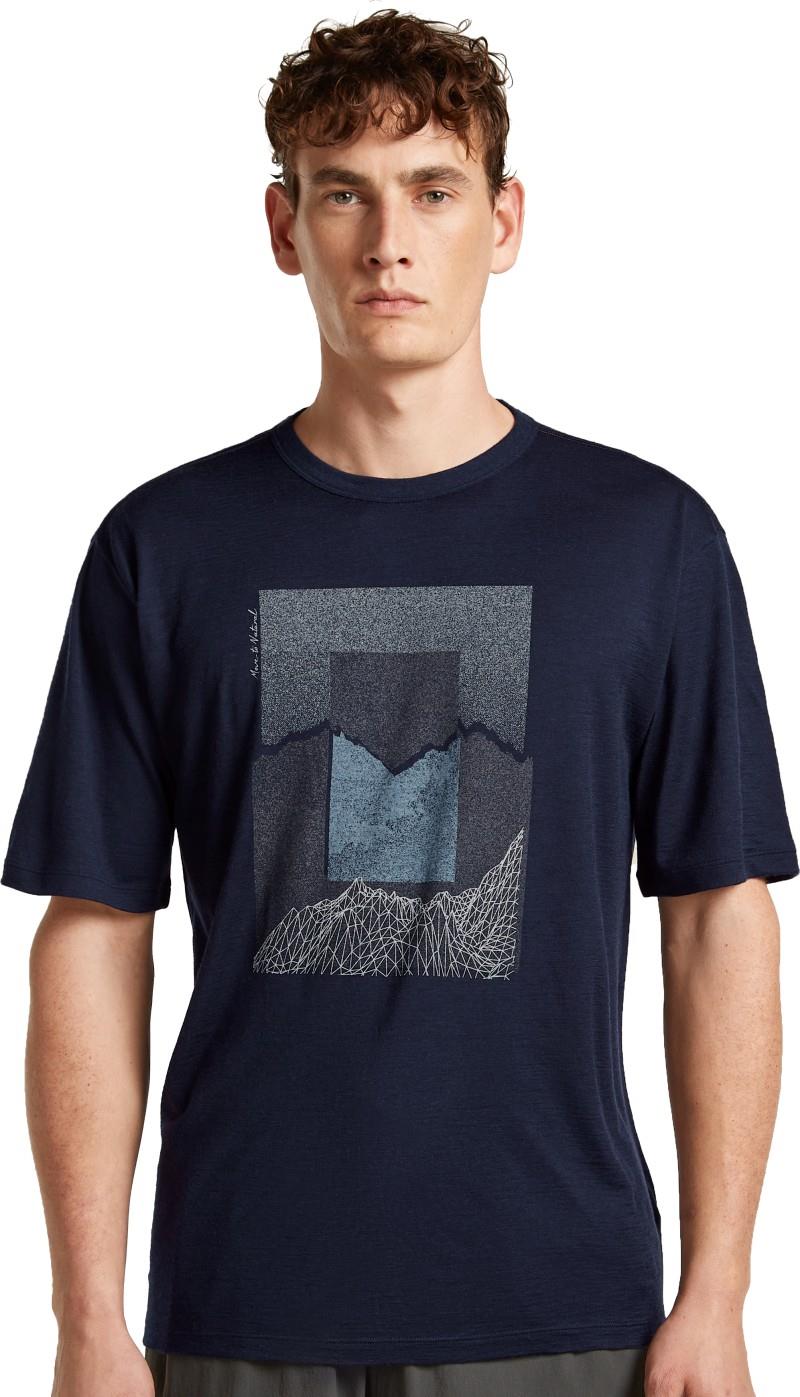 Merino 150 Tech Lite SS Relaxed Tee - Mountain Shift - Mens - midnight navy 1