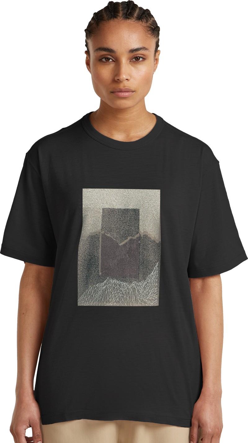 Merino 150 Tech Lite SS Relaxed Tee - Mountain Shift - Womens - black 1