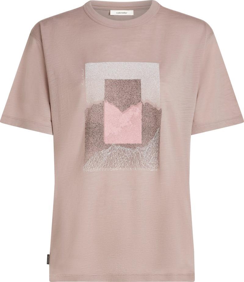 Merino 150 Tech Lite SS Relaxed Tee - Mountain Shift - Womens - pink quartz 1
