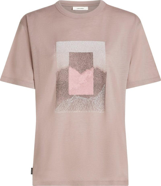 Merino 150 Tech Lite SS Relaxed Tee - Mountain Shift - Womens - pink quartz 1