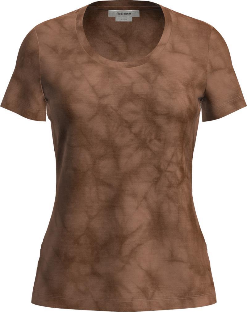 Merino 150 Tech Lite SS Scoop Tee Cloud Dye - Womens - desert sand / dusty clay / cd 1