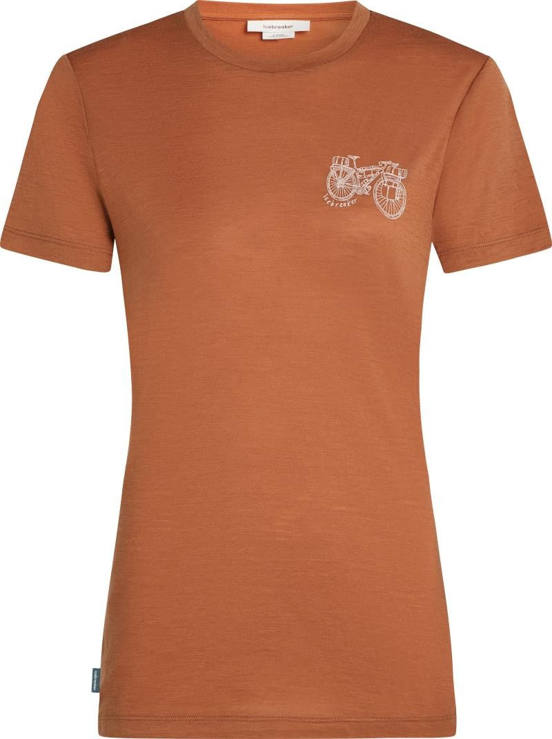 Merino 150 Tech Lite SS Tee Adventure Ride - Womens - dusty clay 1