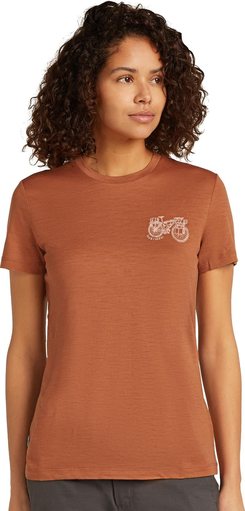 Merino 150 Tech Lite SS Tee Adventure Ride - Womens - dusty clay 1