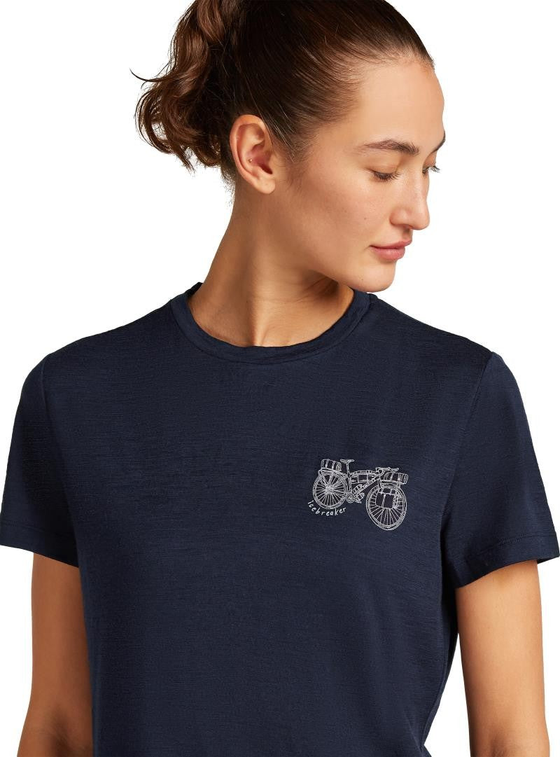 Merino 150 Tech Lite SS Tee Adventure Ride - Womens - midnight navy 1