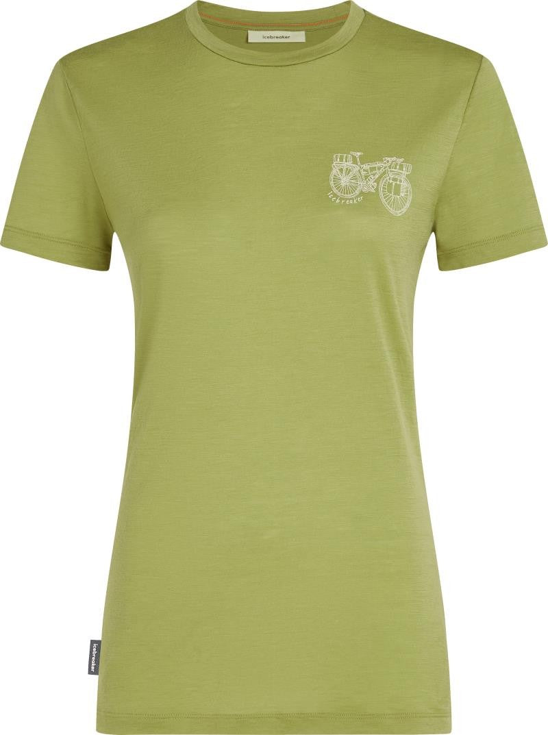 Merino 150 Tech Lite SS Tee Adventure Ride - Womens - olive 1
