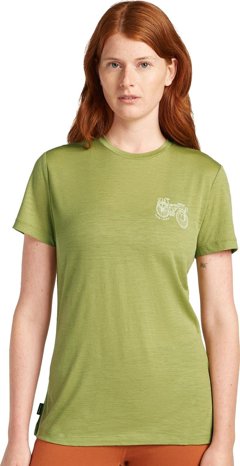 Merino 150 Tech Lite SS Tee Adventure Ride - Womens - olive 1