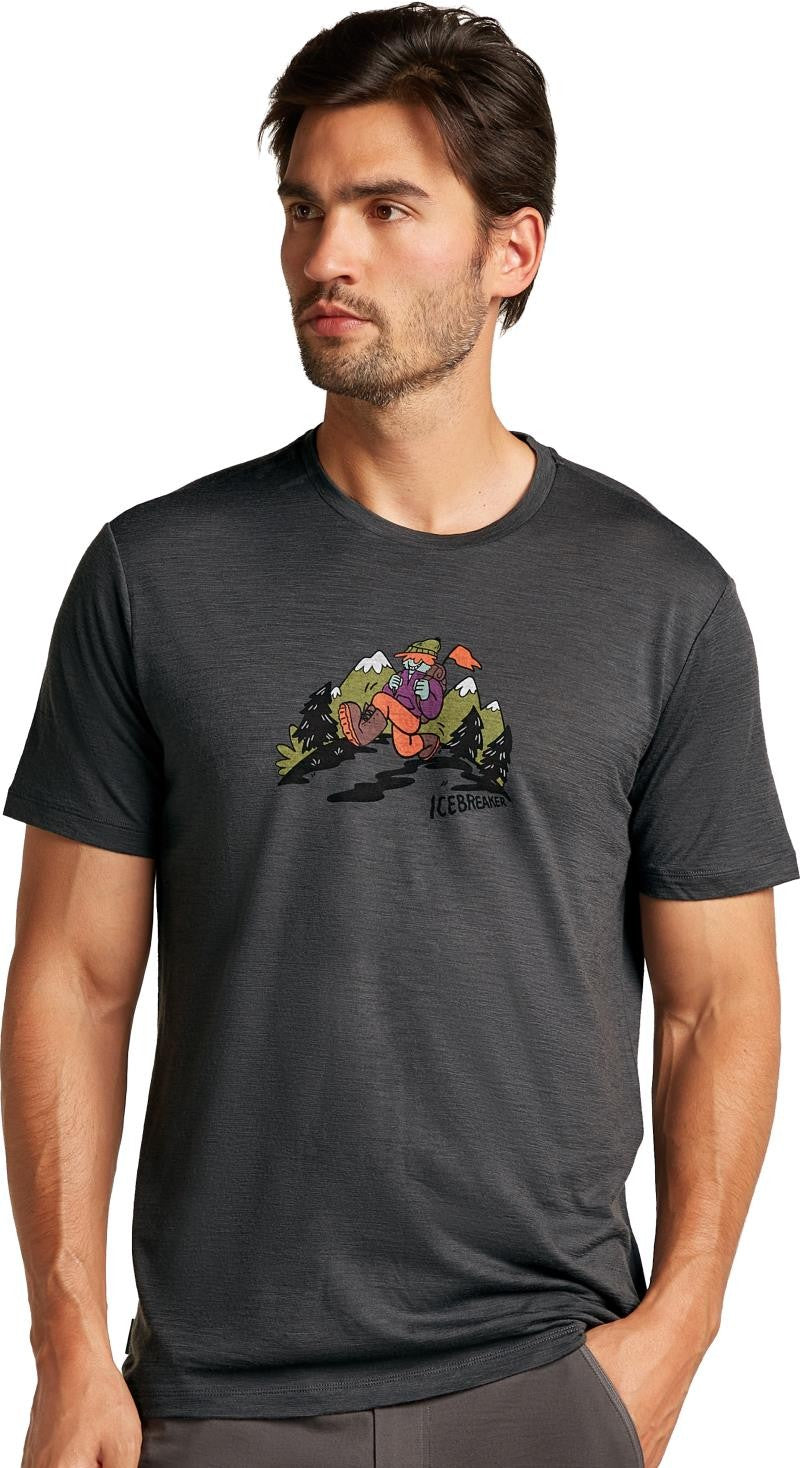 Merino 150 Tech Lite SS Tee Catch Me Outside - Mens - obsidian 1