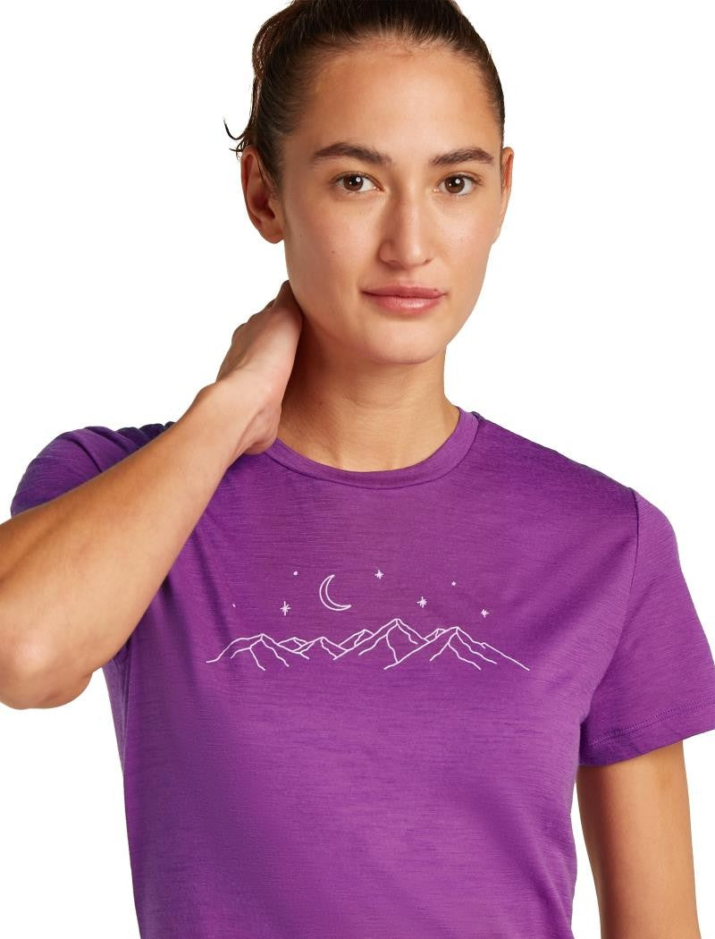 Merino 150 Tech Lite SS Tee Sparkling Stars - Womens - passion 1