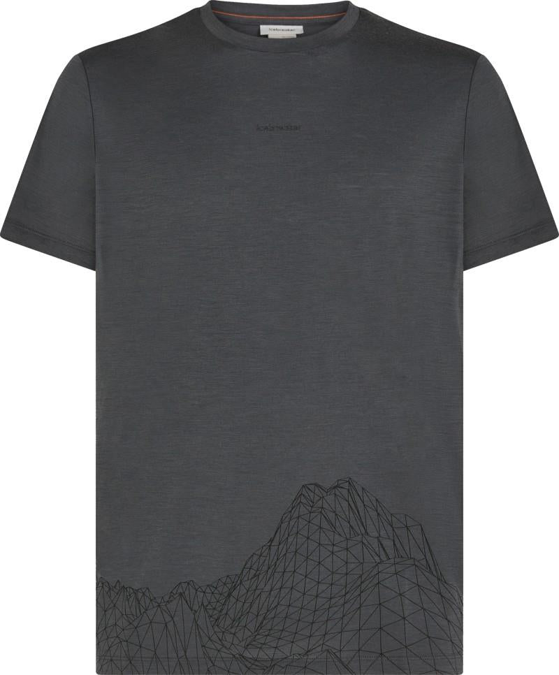 Merino 150 Tech Lite SS Tee - 3D Mapping - Mens - obsidian 1