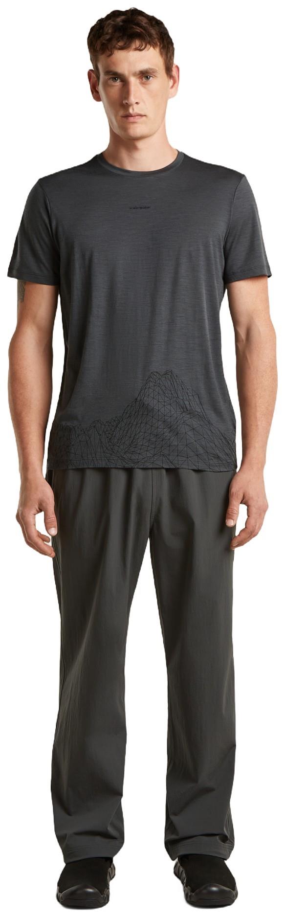 Merino 150 Tech Lite SS Tee - 3D Mapping - Mens - obsidian 1