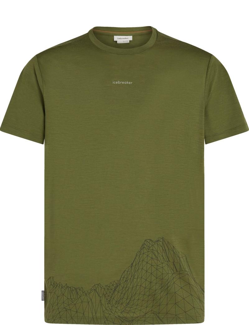 Merino 150 Tech Lite SS Tee - 3D Mapping - Mens - sphagnum 1