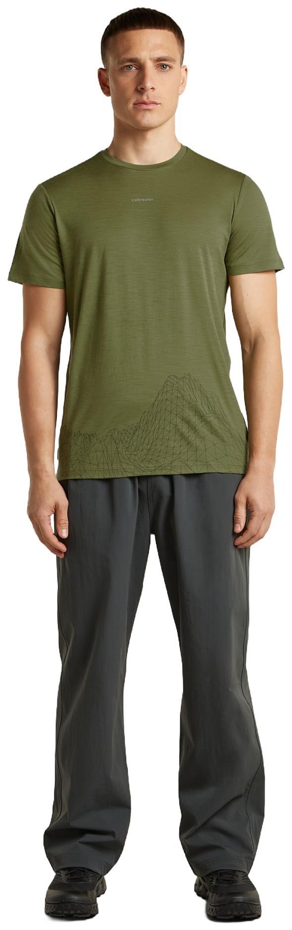 Merino 150 Tech Lite SS Tee - 3D Mapping - Mens - sphagnum 1