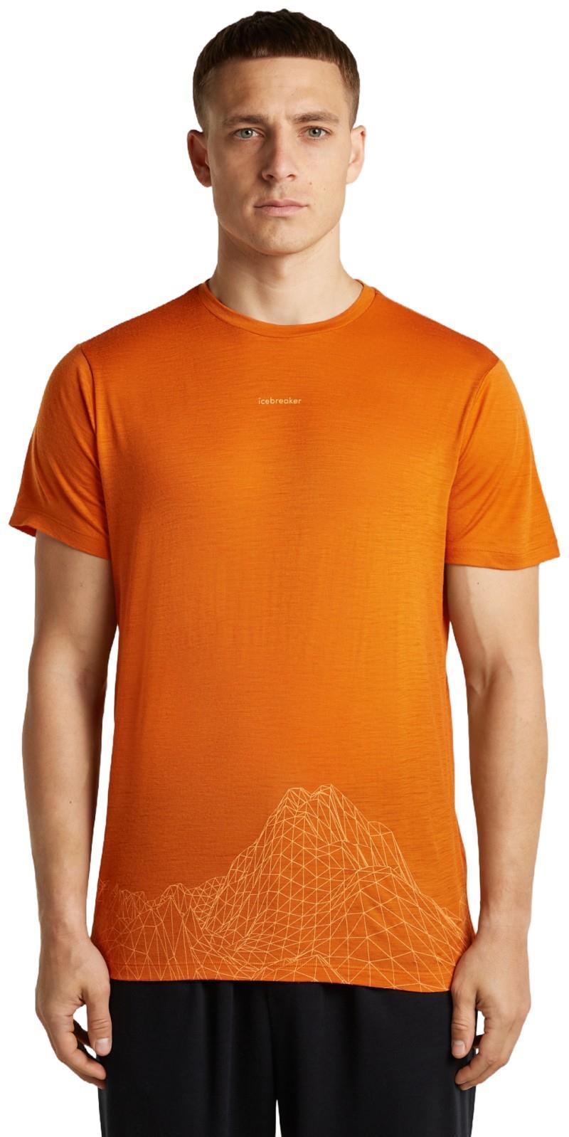 Merino 150 Tech Lite SS Tee - 3D Mapping - Mens - spice 1