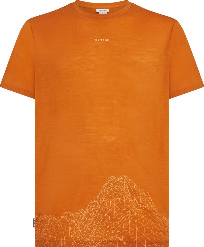 Merino 150 Tech Lite SS Tee - 3D Mapping - Mens - spice 1
