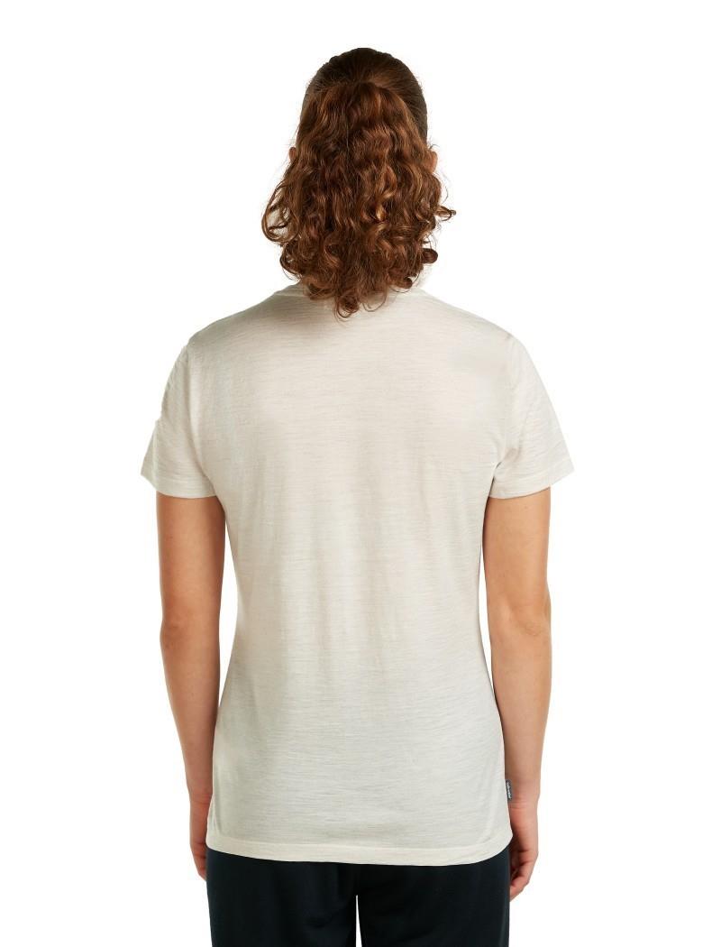 Merino 150 Tech Lite SS Tee - Bird Transit - Womens - ecru heather 1