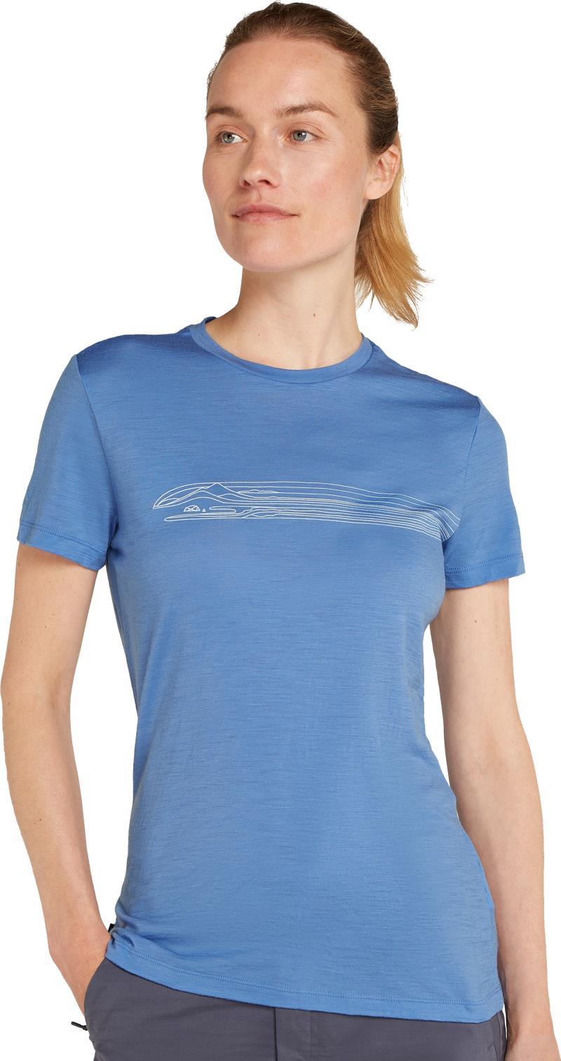 Merino 150 Tech Lite SS Tee - Camping Lines - Womens - Baja 2