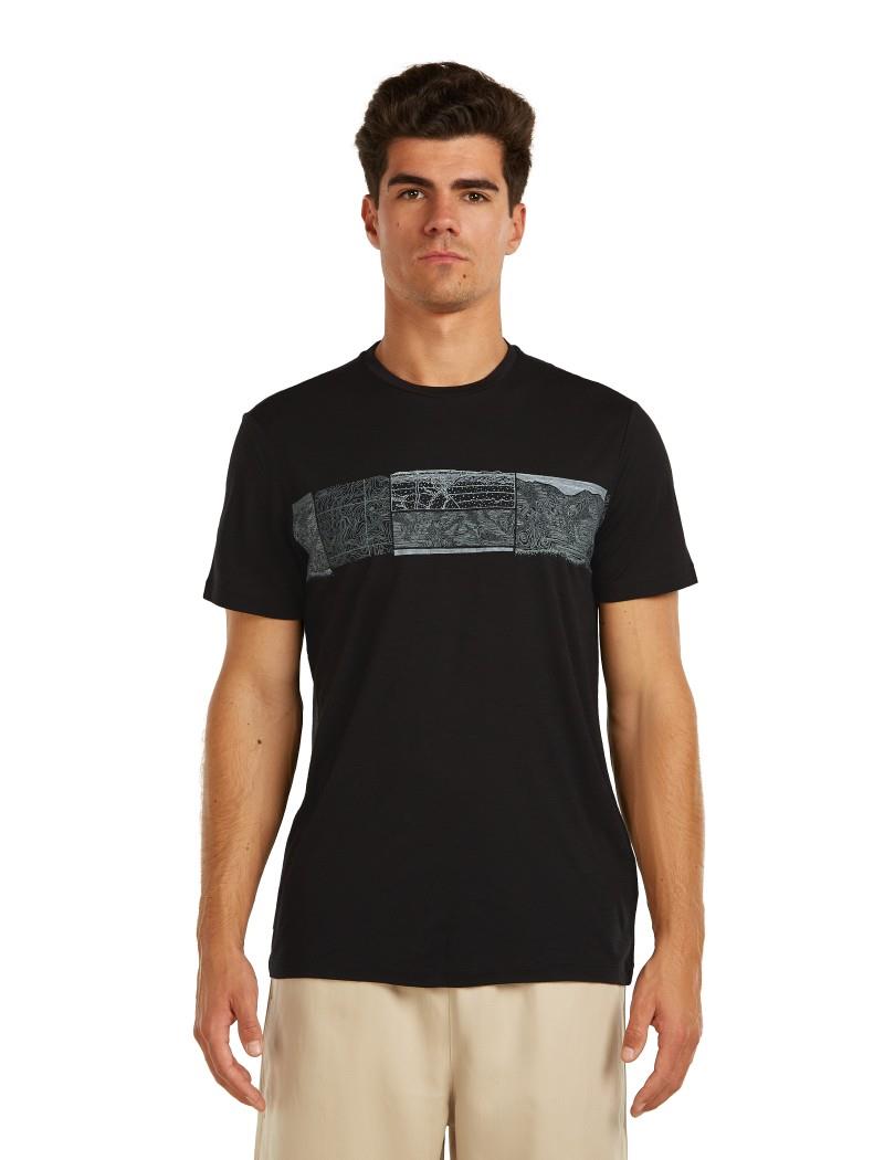 Merino 150 Tech Lite SS Tee - Elevation Line - Mens - black 1