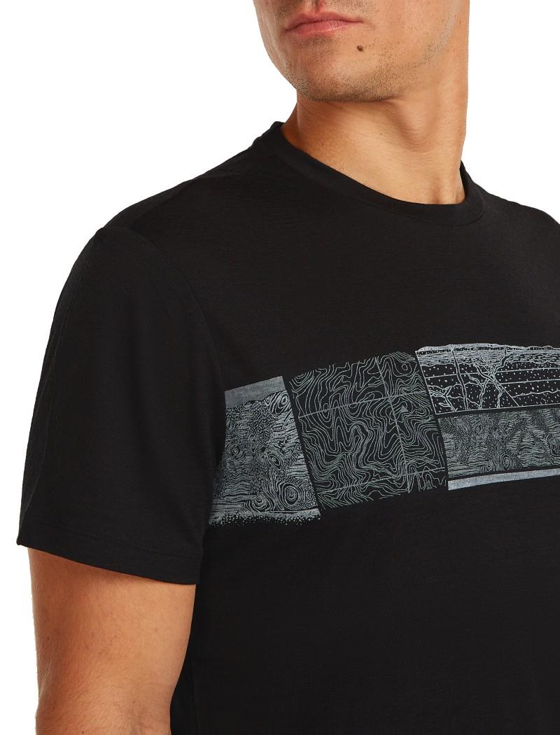 Merino 150 Tech Lite SS Tee - Elevation Line - Mens - black 1