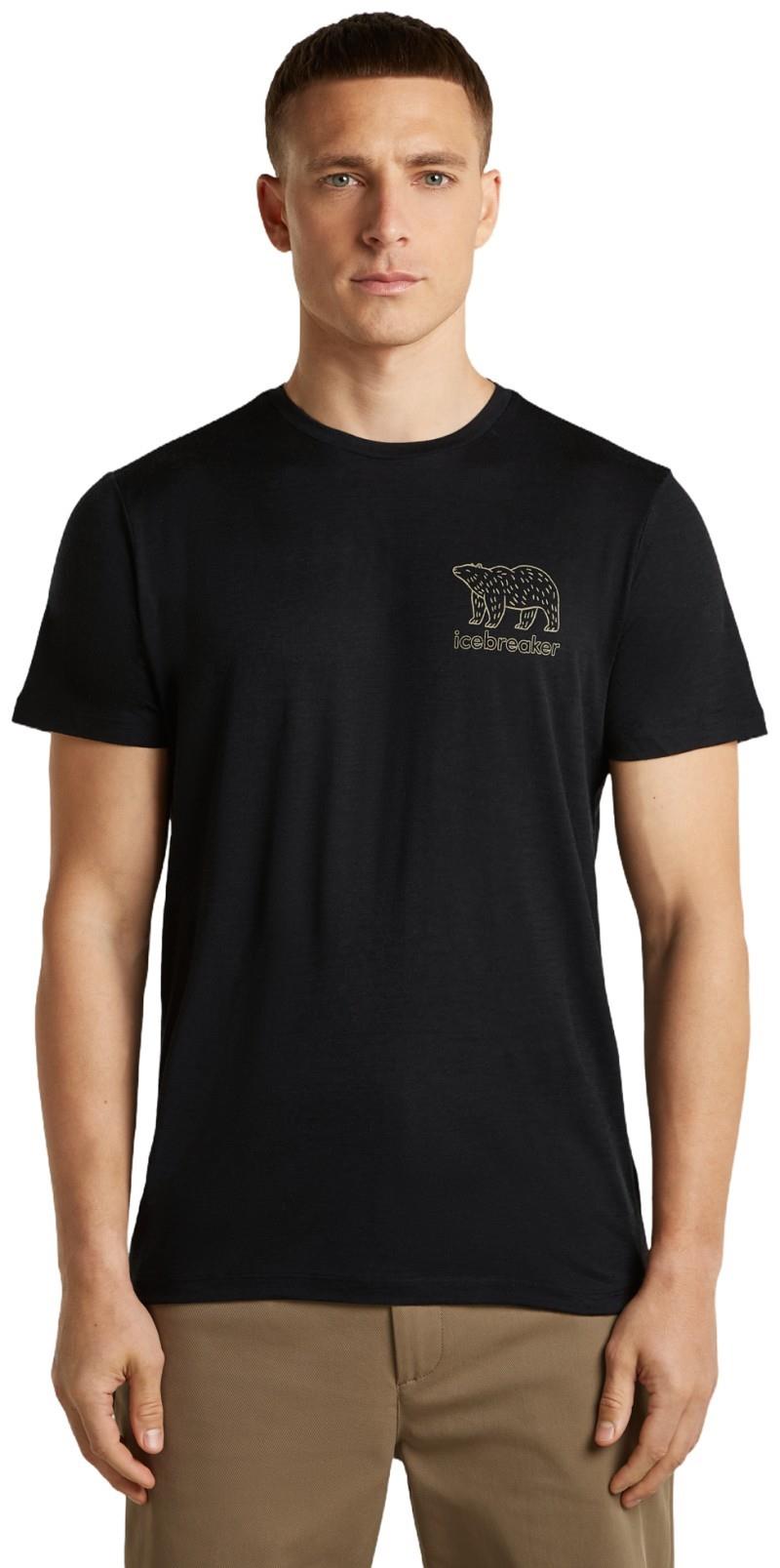 Merino 150 Tech Lite SS Tee - Forest Footsteps - Mens - black 1