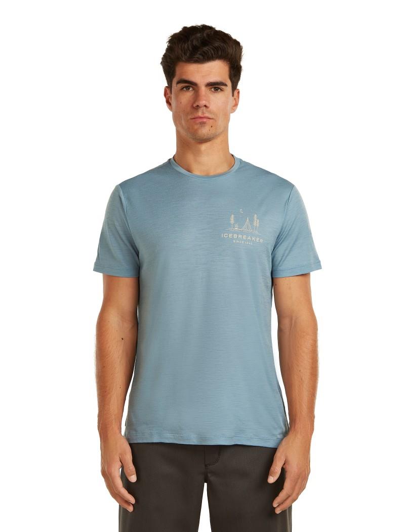 Merino 150 Tech Lite SS Tee - Peaceful Pass - Mens - flint blue 1